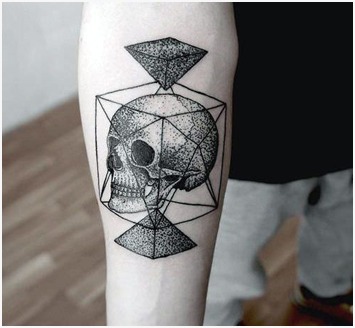 Box A Skull Tattoo Idea 